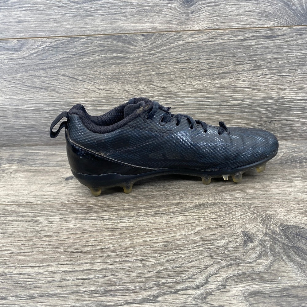 adidas Adizero Football Cleats Kids Size 1.5 Black Textured Low Top ID1458 - Picture 6 of 9